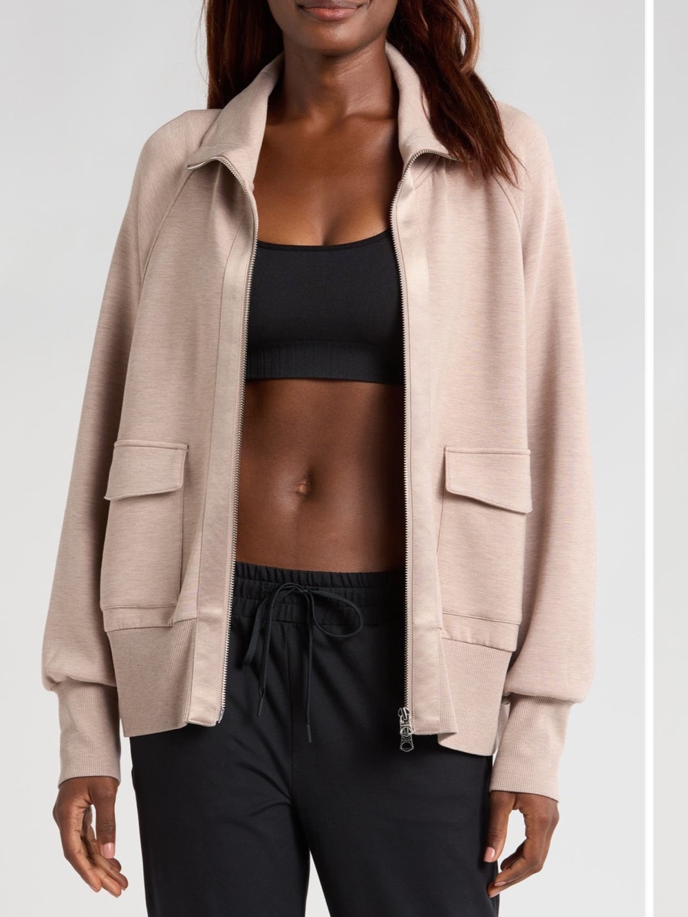 Varley Roxbury Double Soft Zip Up Sweatshirt XS